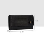 Wicker Pattern Wallet For Womens