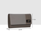 Wicker Pattern Wallet For Womens