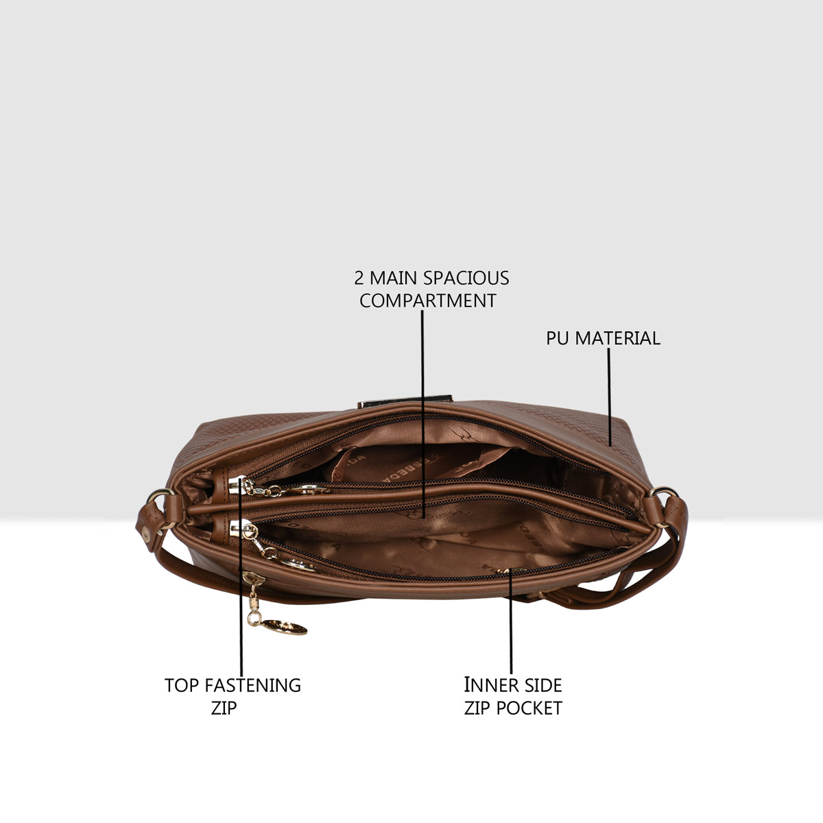 Embossed Elegant Sling Bag For Womens