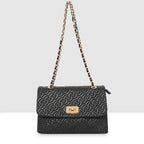 Classic Weave Flap Sling Bag