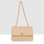 Classic Weave Flap Sling Bag