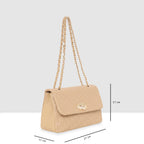 Classic Weave Flap Sling Bag