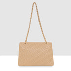 Classic Weave Flap Sling Bag