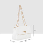 Classic Weave Flap Sling Bag
