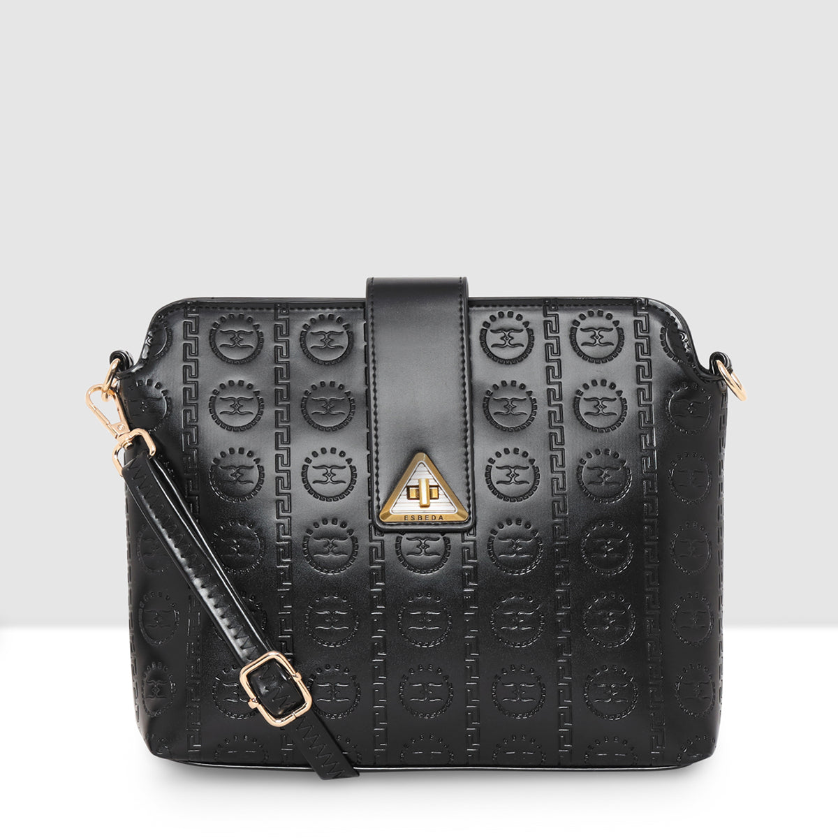Embossed Pattern Logo Embossed Crossbody Bag For Womens