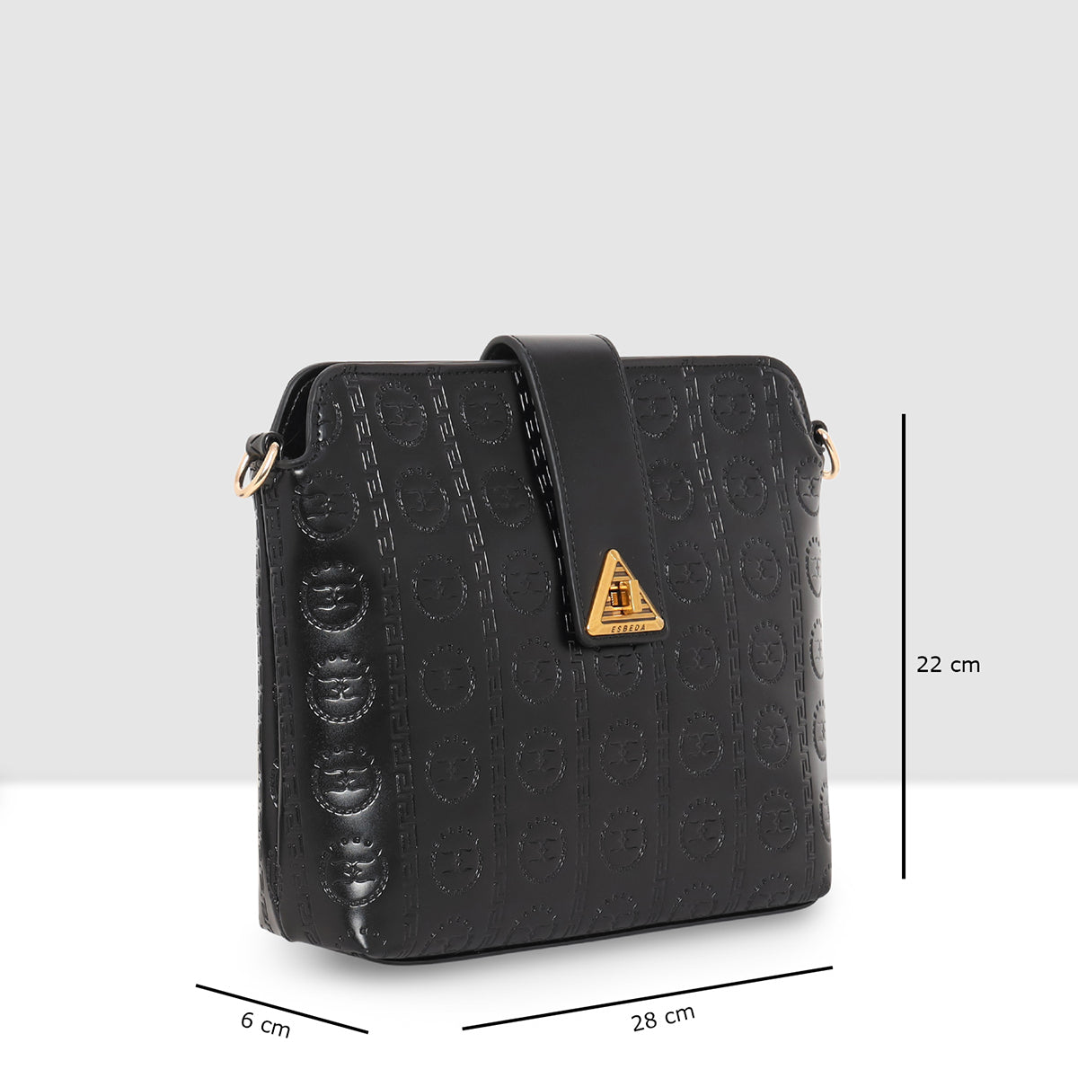Embossed Pattern Logo Embossed Crossbody Bag For Womens Secondary image