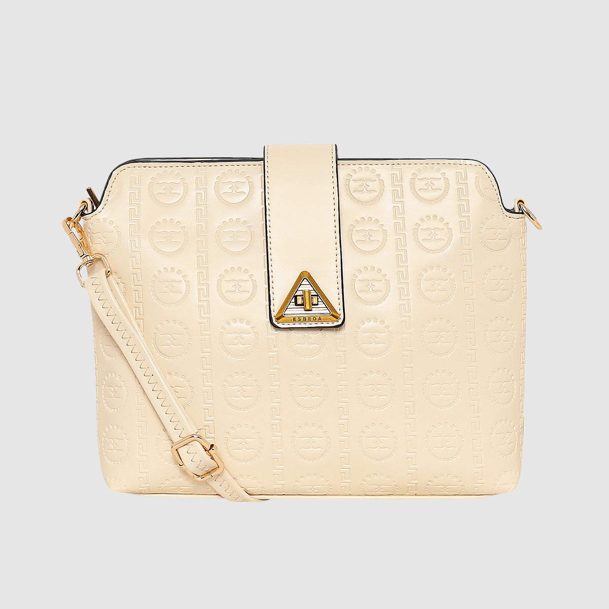 Embossed Pattern Logo Embossed Crossbody Bag For Womens