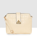 Embossed Pattern Logo Embossed Crossbody Bag For Womens