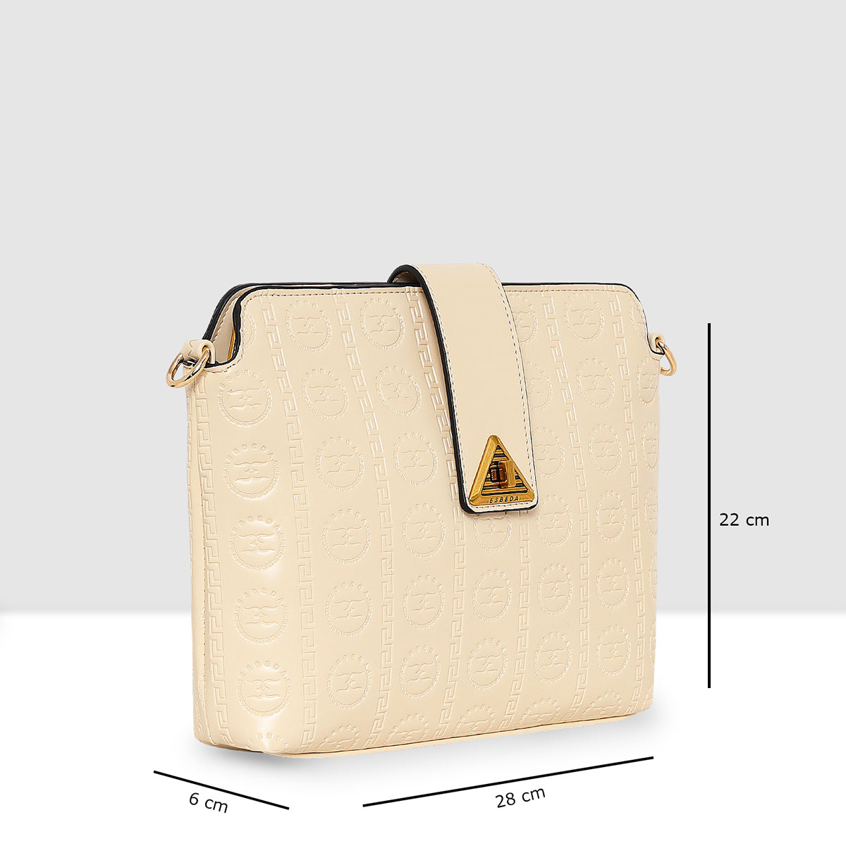 Embossed Pattern Logo Embossed Crossbody Bag For Womens