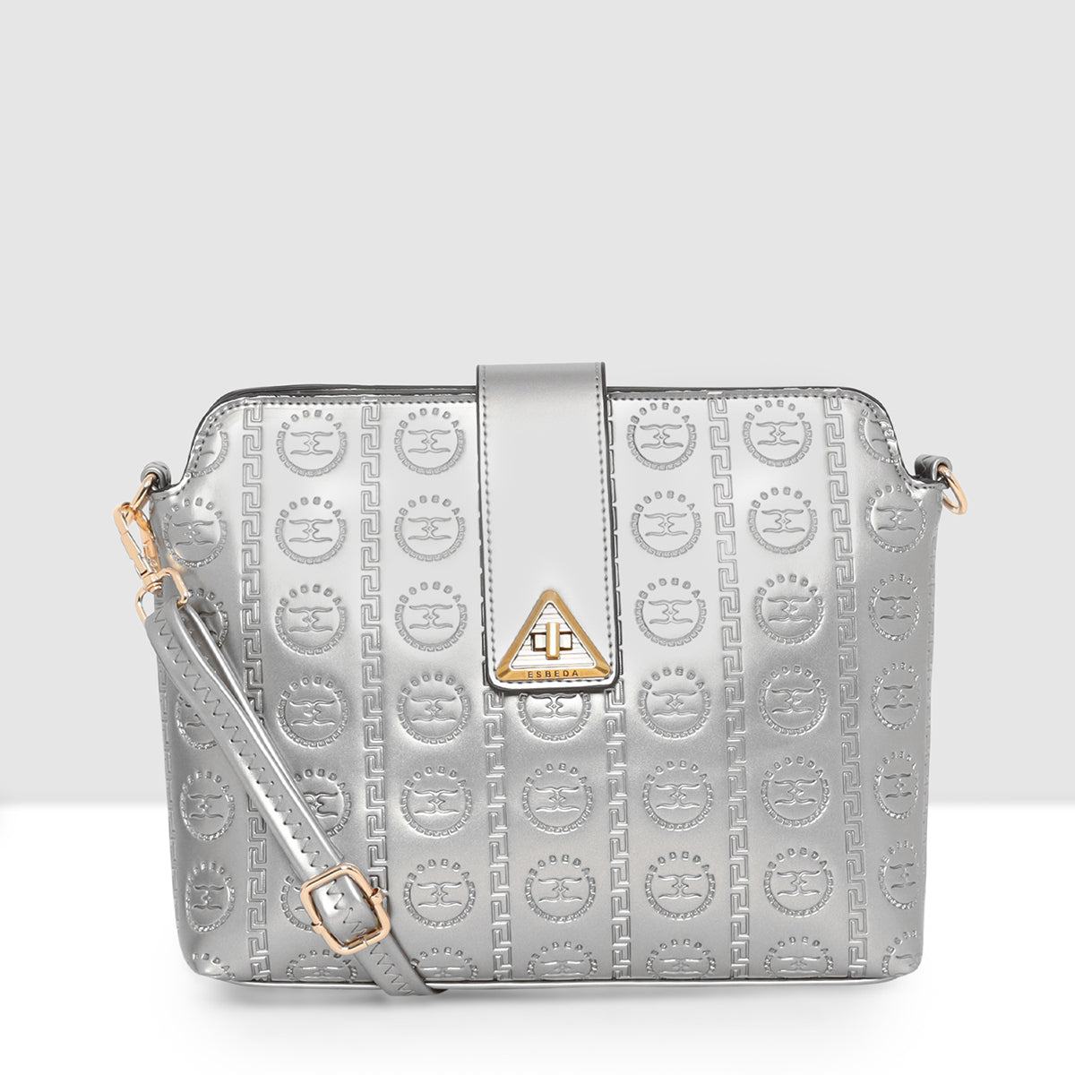 Embossed Pattern Logo Embossed Crossbody Bag For Womens