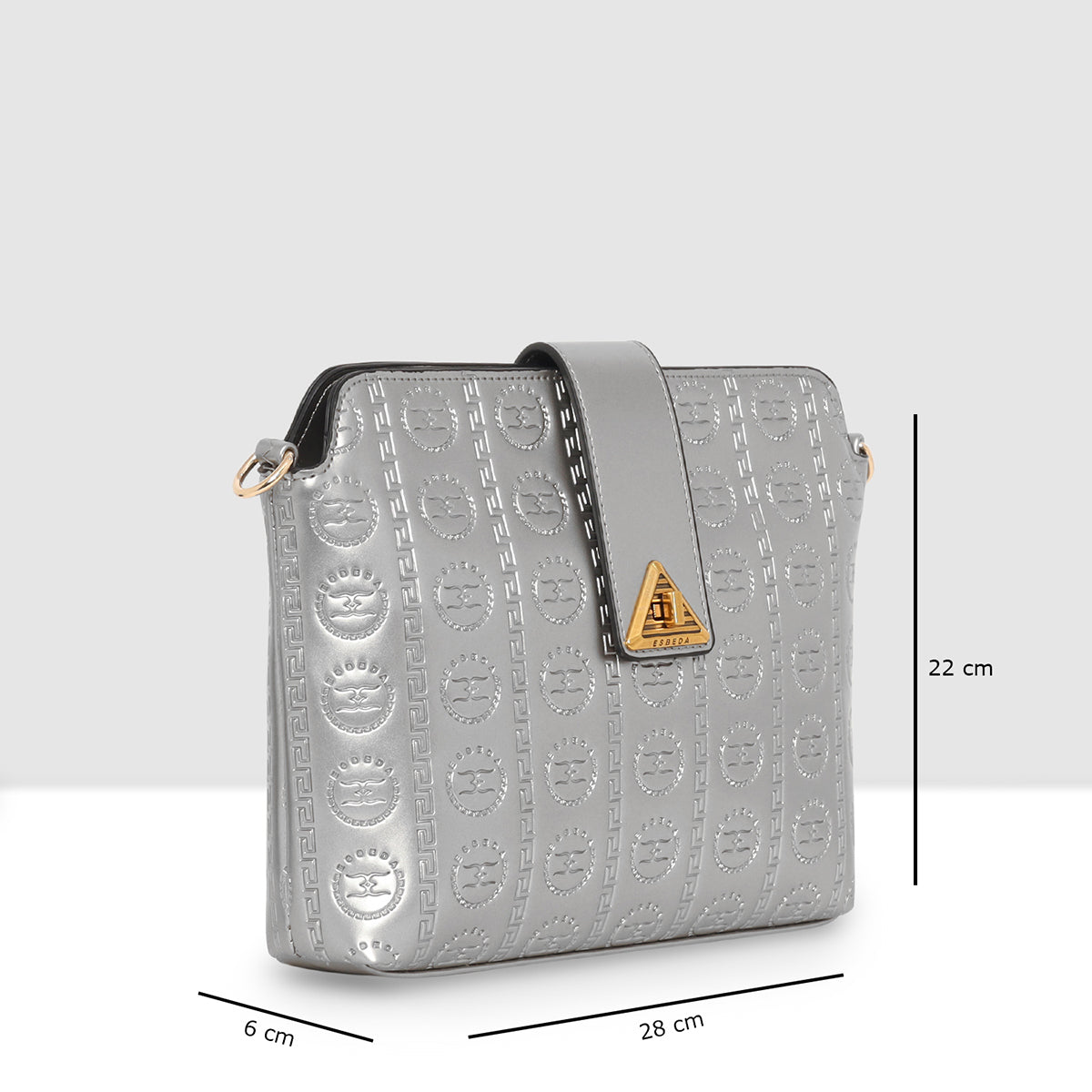 Embossed Pattern Logo Embossed Crossbody Bag For Womens