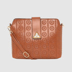 Embossed Pattern Logo Embossed Crossbody Bag For Womens