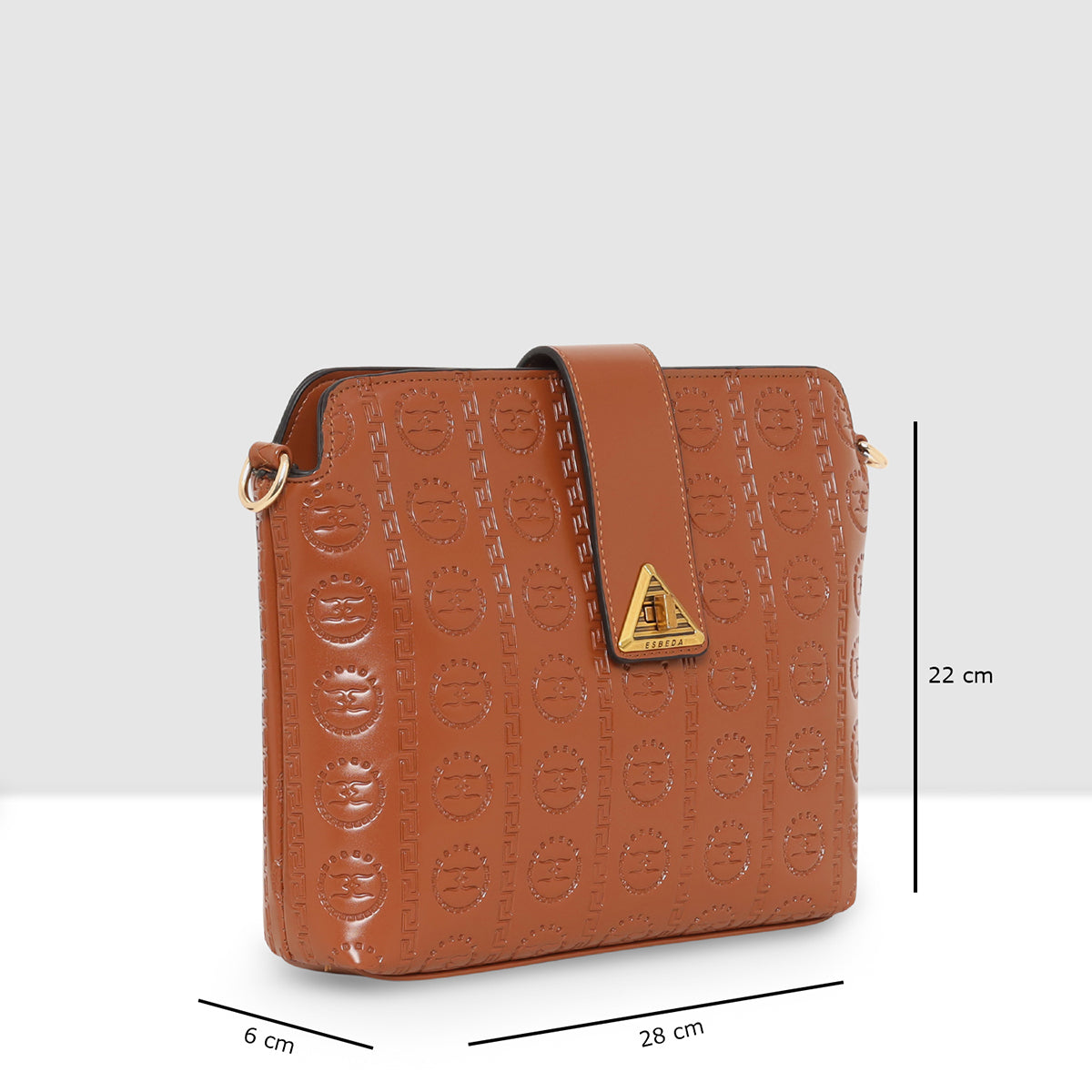 Embossed Pattern Logo Embossed Crossbody Bag For Womens