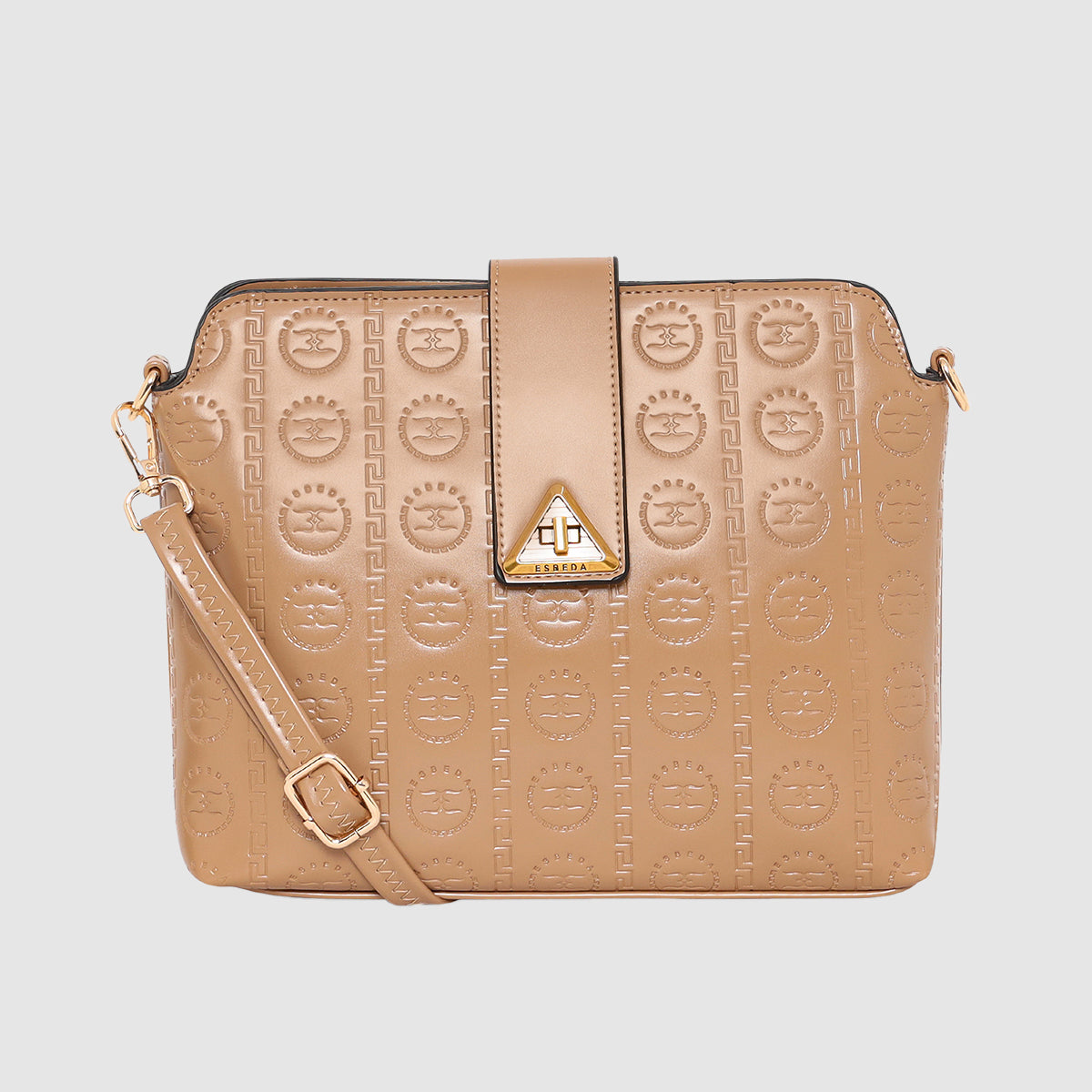 Embossed Pattern Logo Embossed Crossbody Bag For Womens