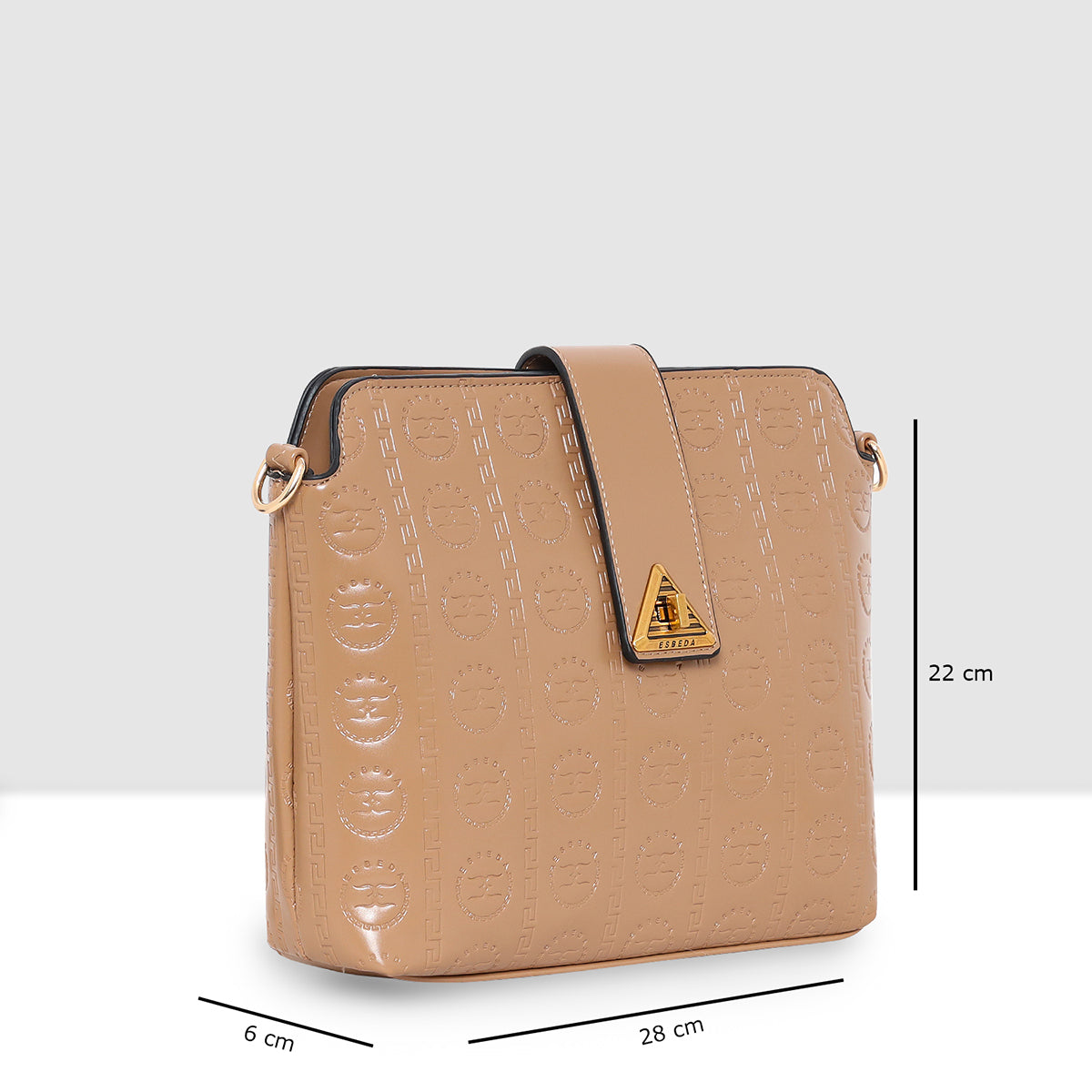 Embossed Pattern Logo Embossed Crossbody Bag For Womens