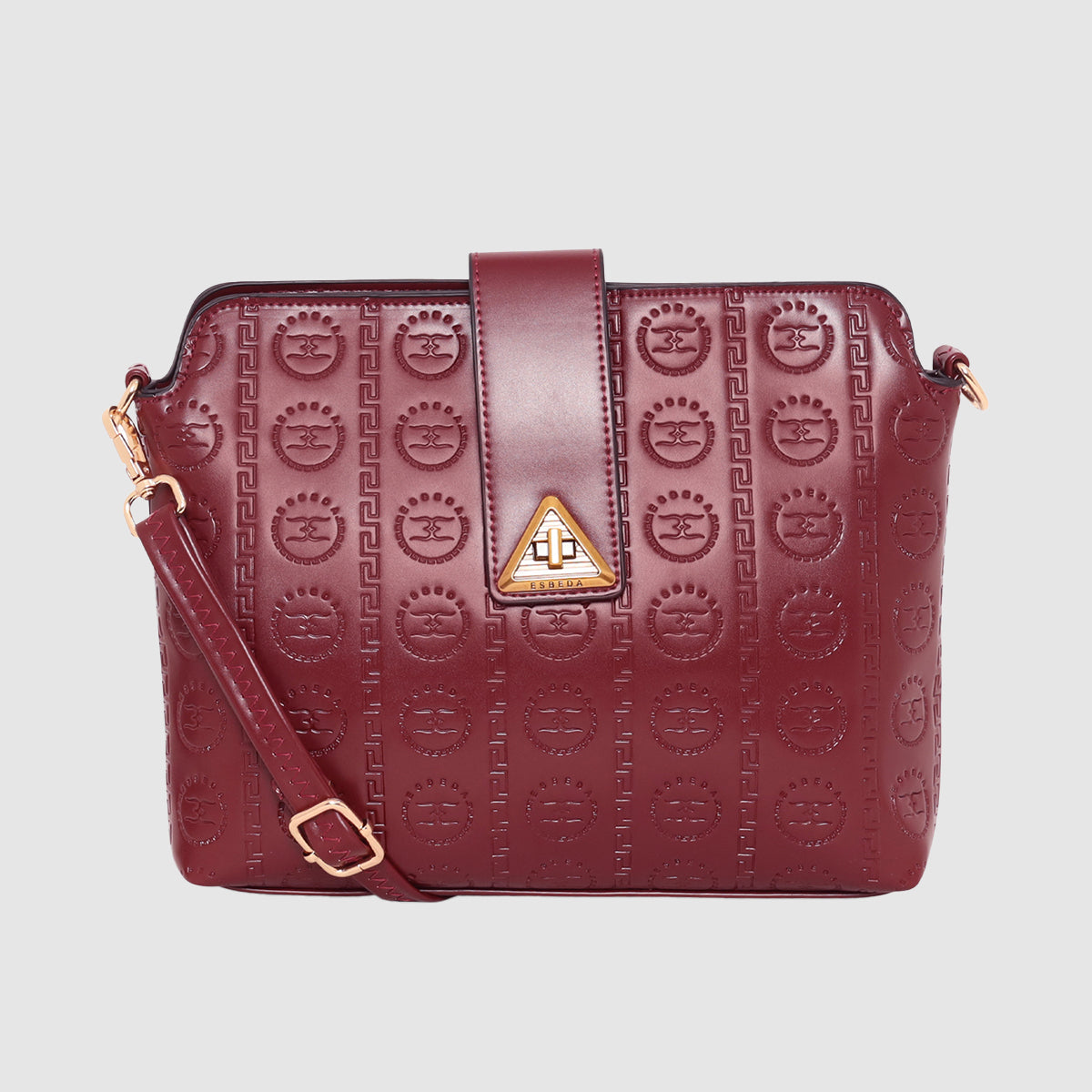 Embossed Pattern Logo Embossed Crossbody Bag For Womens