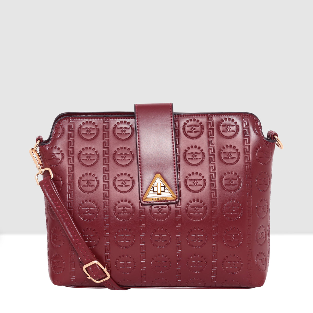 Embossed Pattern Logo Embossed Crossbody Bag For Womens
