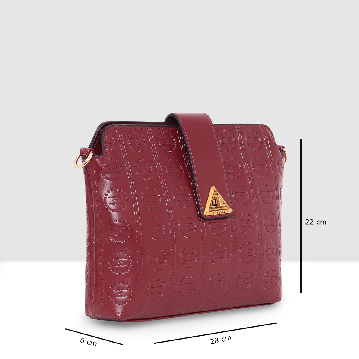 Embossed Pattern Logo Embossed Crossbody Bag For Womens