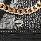 Embossed Croco Pattern Croc-Textured Chain Sling Bag For Womens