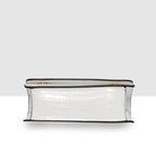 Embossed Croco Pattern Croc-Textured Chain Sling Bag For Womens