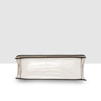Embossed Croco Pattern Croc-Textured Chain Sling Bag For Womens