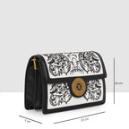 Monochrome  Embroidered Sling Bag For Womens