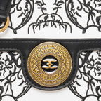 Monochrome  Embroidered Sling Bag For Womens