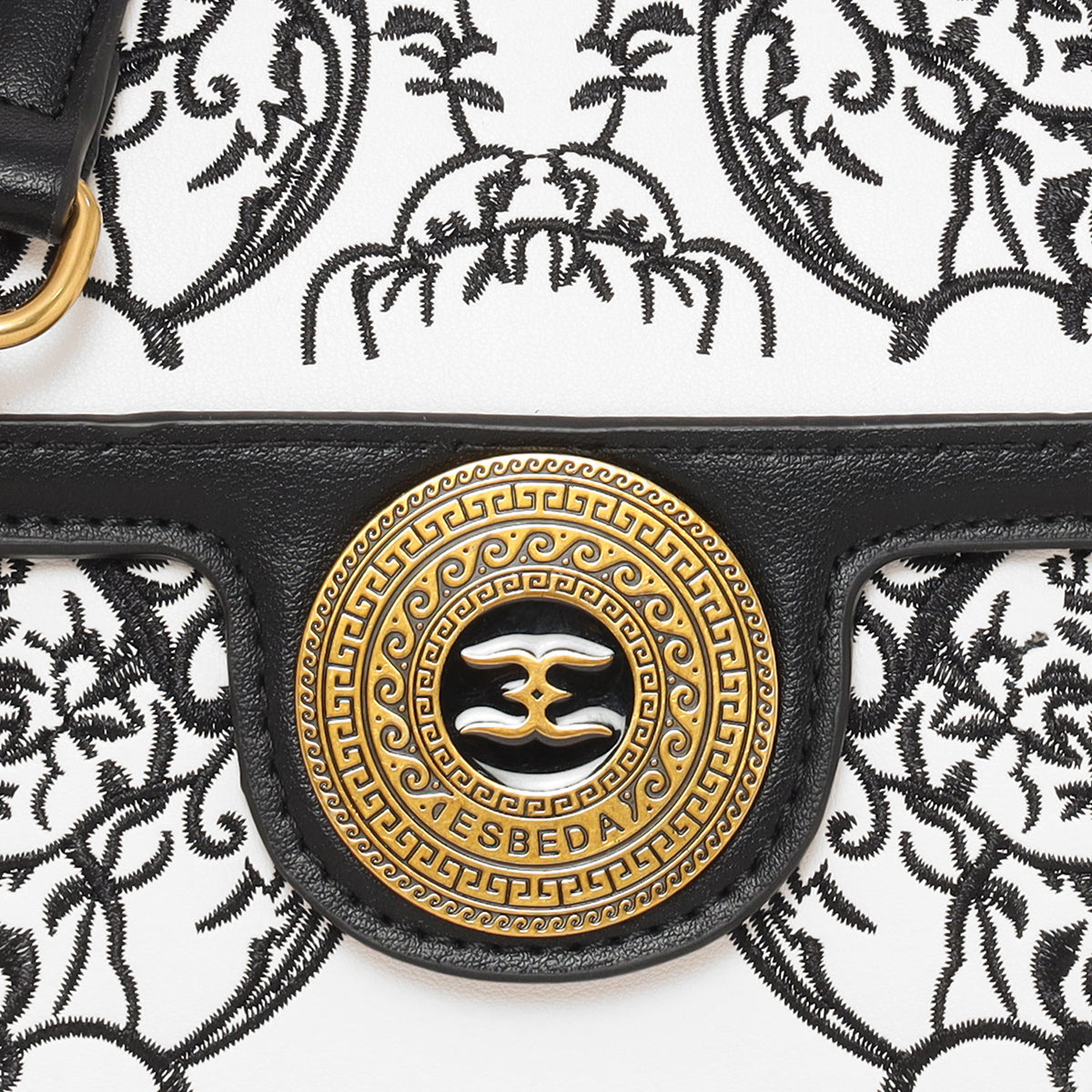 Monochrome  Embroidered Sling Bag For Womens