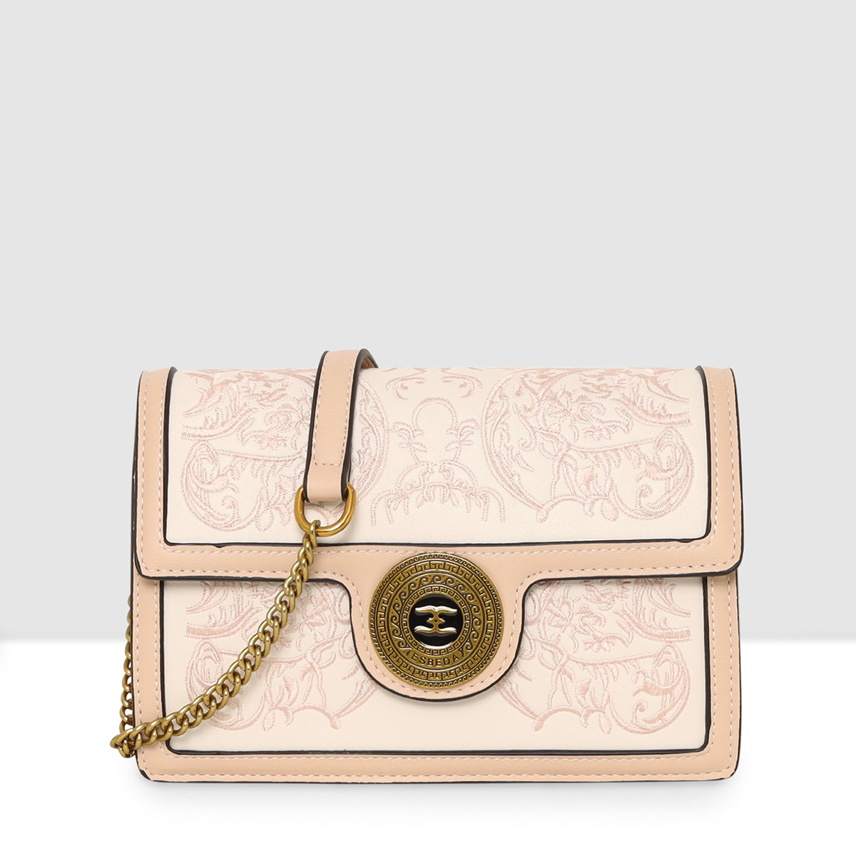 Monochrome  Embroidered Sling Bag For Womens