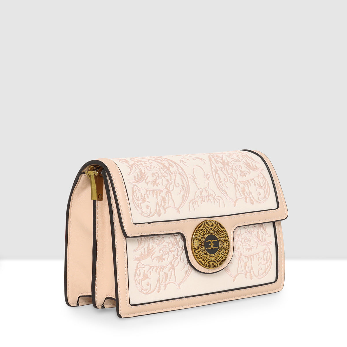 Monochrome  Embroidered Sling Bag For Womens