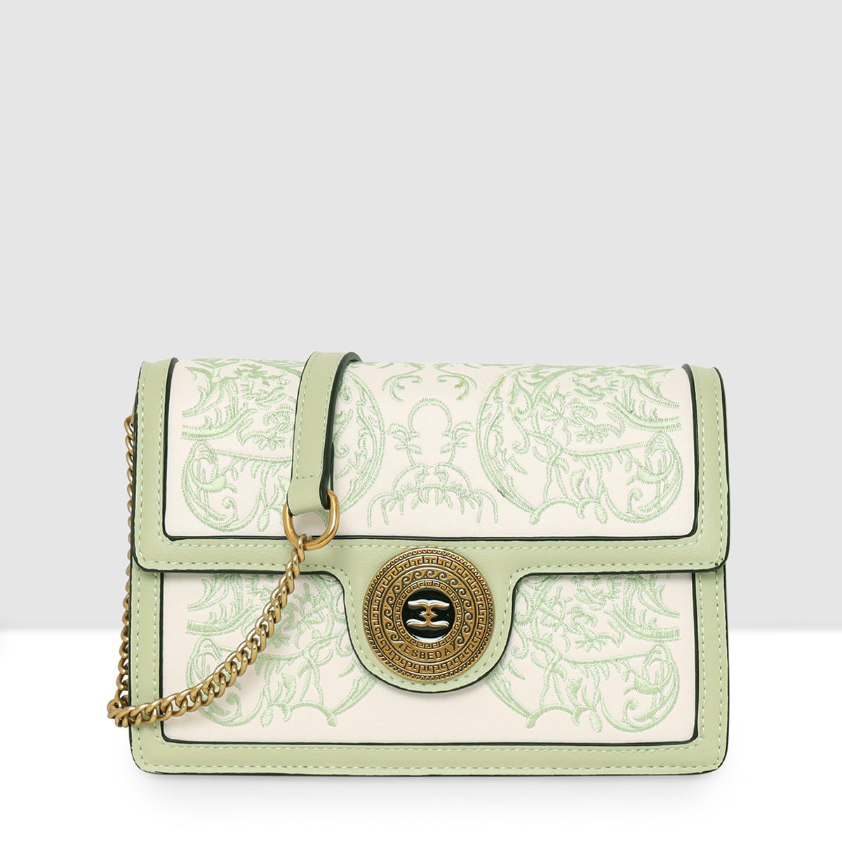 Monochrome  Embroidered Sling Bag For Womens