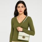 Monochrome  Embroidered Sling Bag For Womens