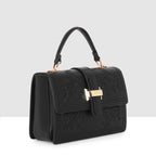 Floral Embroidery Structured Handbag For Womens