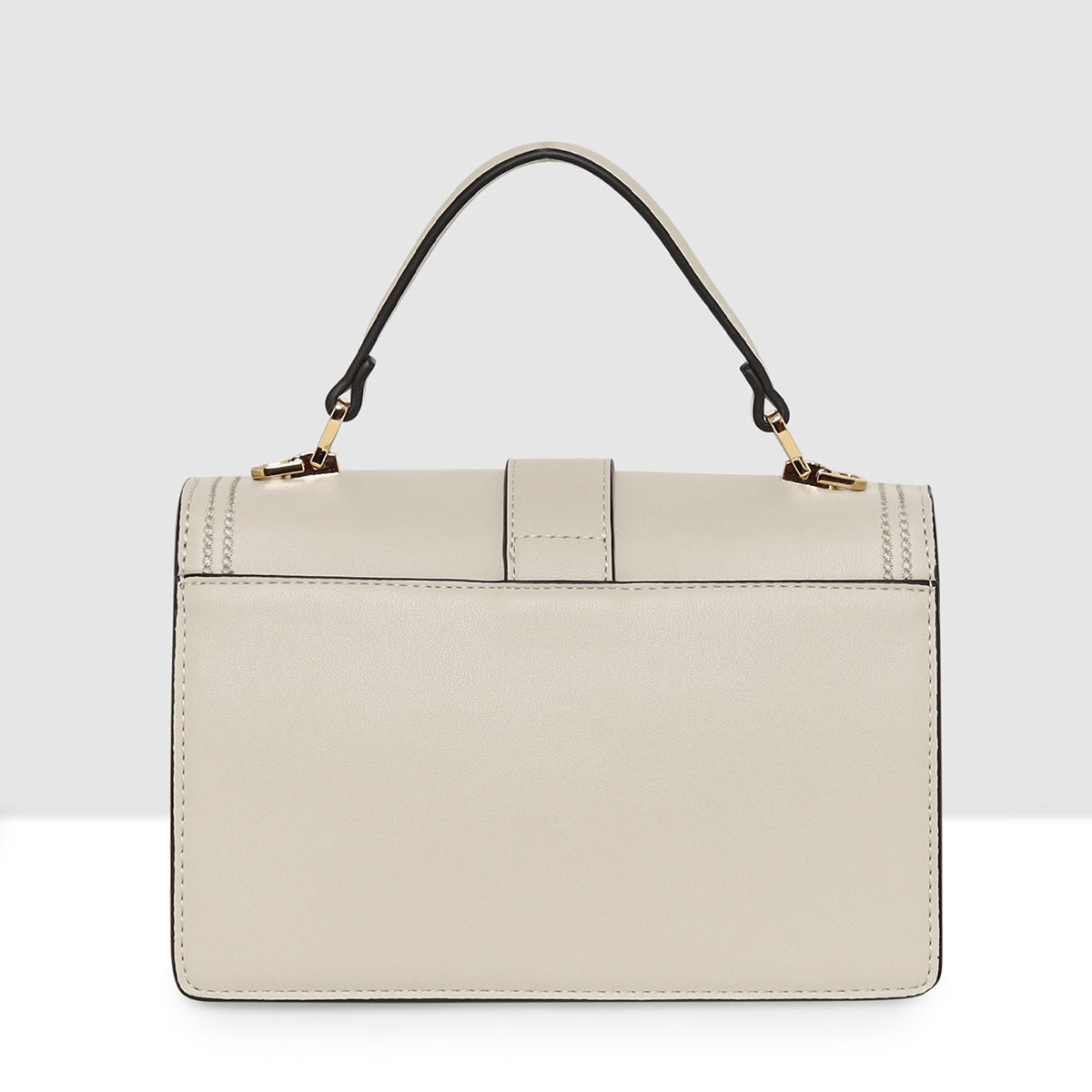 Floral Embroidery Structured Handbag For Womens