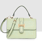 Floral Embroidery Structured Handbag For Womens