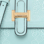 Floral Embroidery Structured Handbag For Womens
