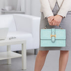 Floral Embroidery Structured Handbag For Womens