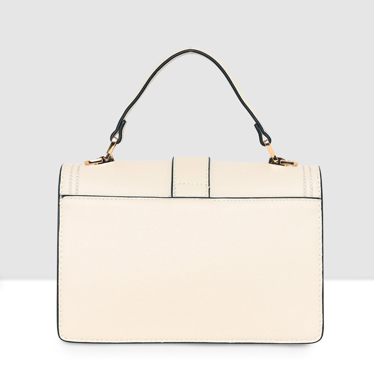 Floral Embroidery Structured Handbag For Womens