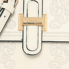 Floral Embroidery Structured Handbag For Womens