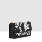 Leaf Embroidery Crossbody Sling bag For Womens