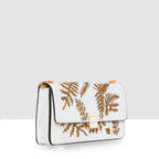 Leaf Embroidery Crossbody Sling bag For Womens