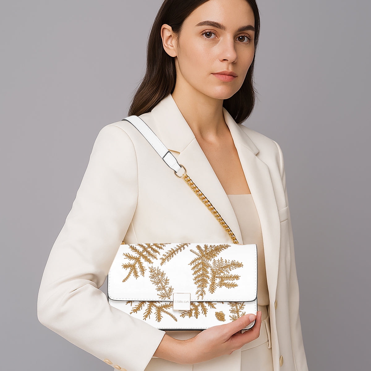 Leaf Embroidery Crossbody Sling bag For Womens