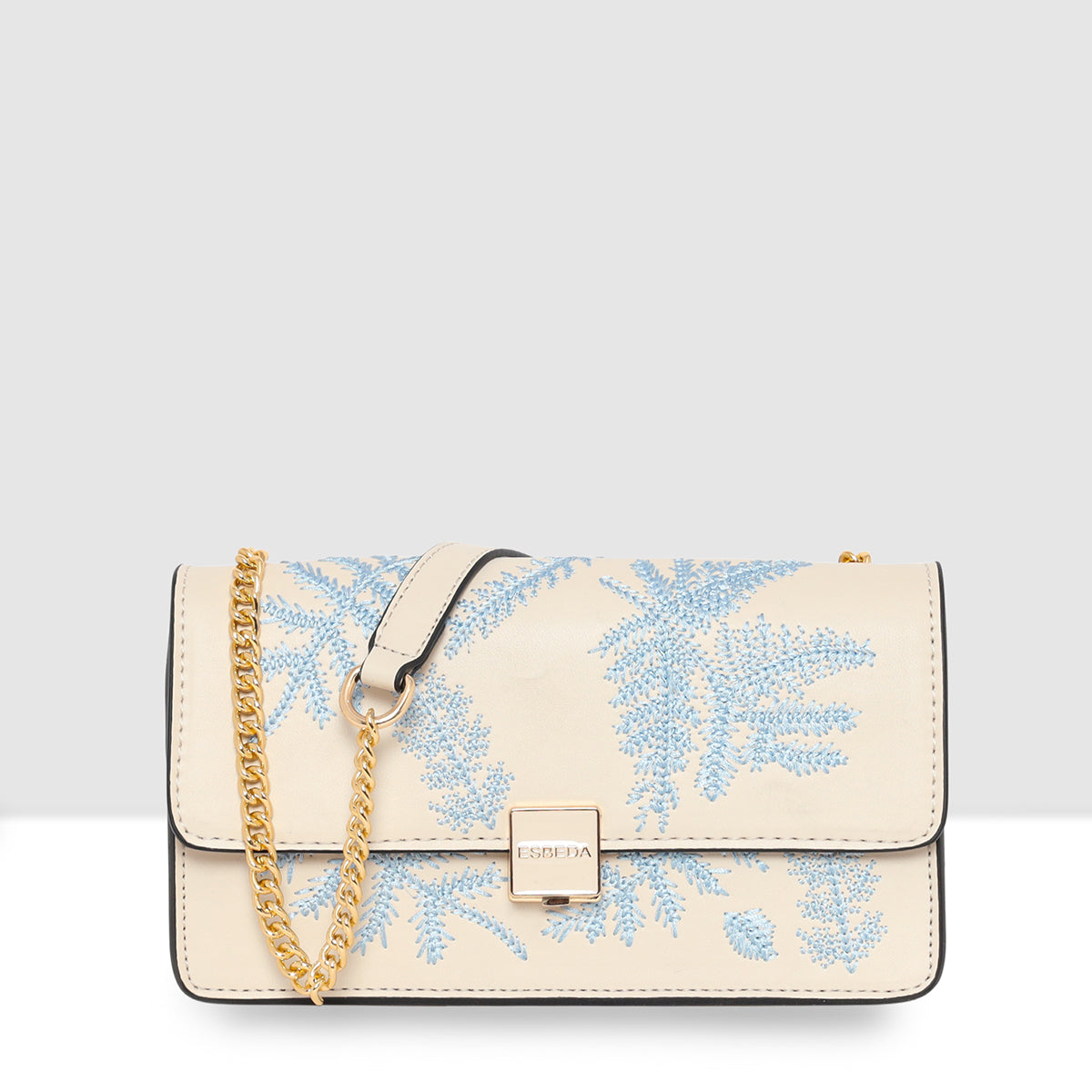 Leaf Embroidery Crossbody Sling bag For Womens