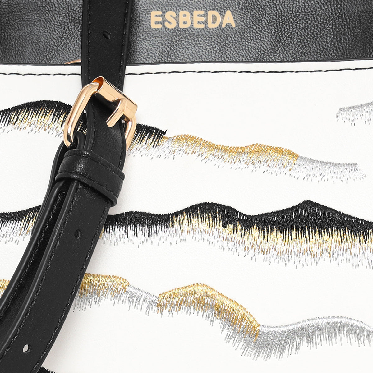 Embroidery Pattern Artistic Top-Handle Handbag For Womens