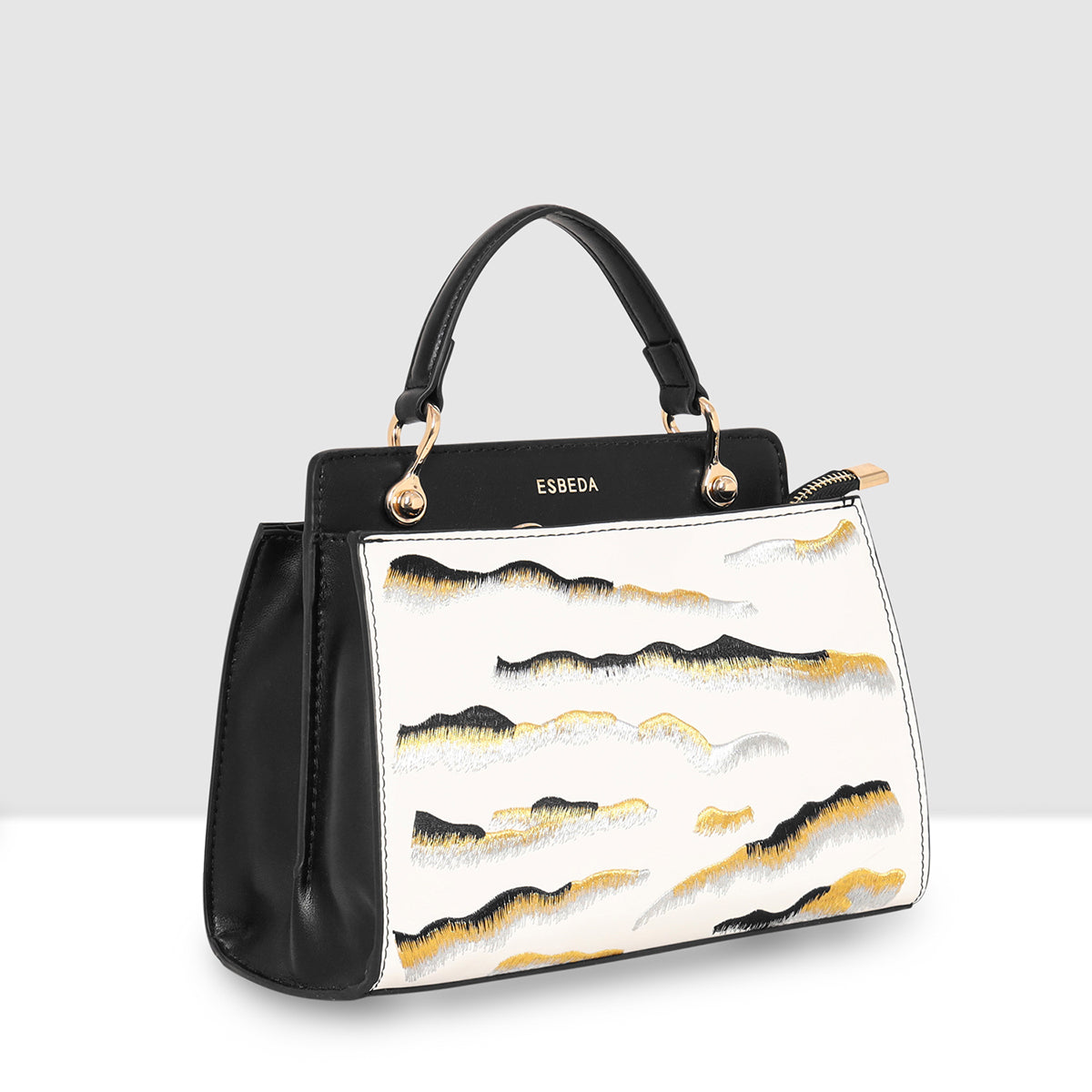 Embroidery Pattern Artistic Top-Handle Handbag For Womens