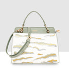 Embroidery Pattern Artistic Top-Handle Handbag For Womens