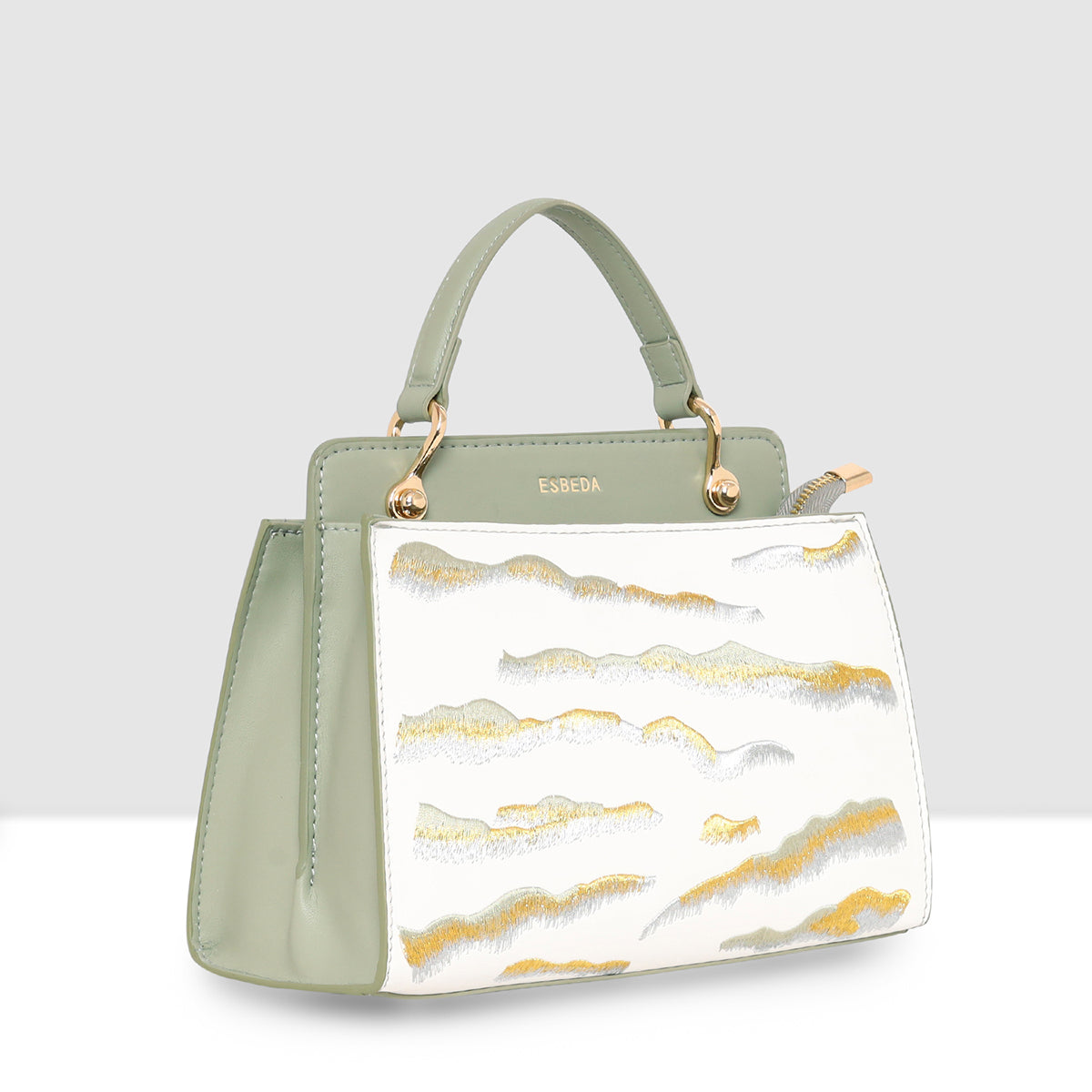 Embroidery Pattern Artistic Top-Handle Handbag For Womens