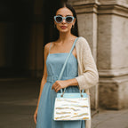 Embroidery Pattern Artistic Top-Handle Handbag For Womens