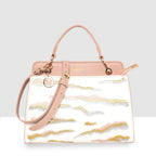 Embroidery Pattern Artistic Top-Handle Handbag For Womens