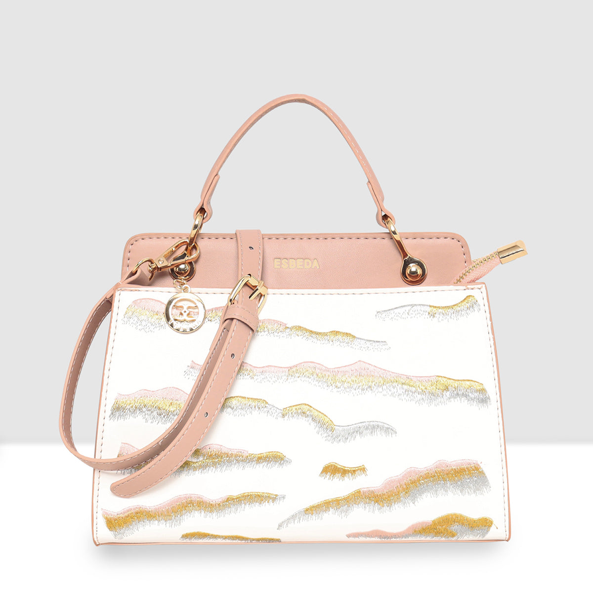 Embroidery Pattern Artistic Top-Handle Handbag For Womens